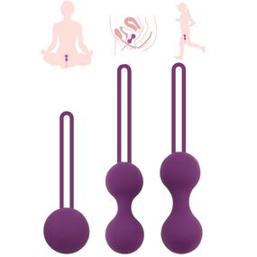 Набір вагінальних кульок Універсальний. Фіолетовий 158-2