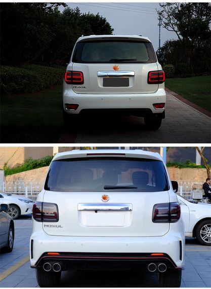 Задні LED ліхтарі 2010-2021 (Black-Sequential) для Nissan Patrol Y62 2010↗ рр. | Зображення 4