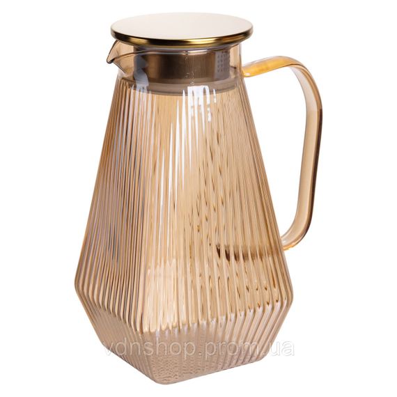 Кувшин 1.8 л со стаканами 6 штук по 200 (мл) графин для компота сока воды лимонада кувшин для напитков Коричневый HP-19-39 | Зображення 3