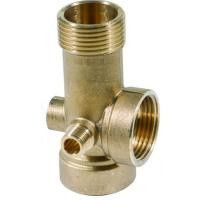 З'єднувач 5-ти вивідний 90мм M1”*F1”*F1”*M¼”*F¼” латунь Aquatica