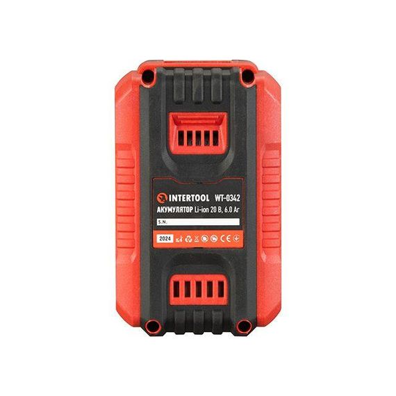 Акумулятор 20 В, літій-іон, 6.0 Ач, індикатор рівня заряду INTERTOOL WT-0342 | Зображення 7