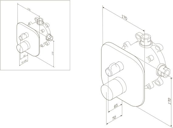 Змішувач для ванни та душу AM.PM Sensation з термостатом F3085500 | Зображення 1