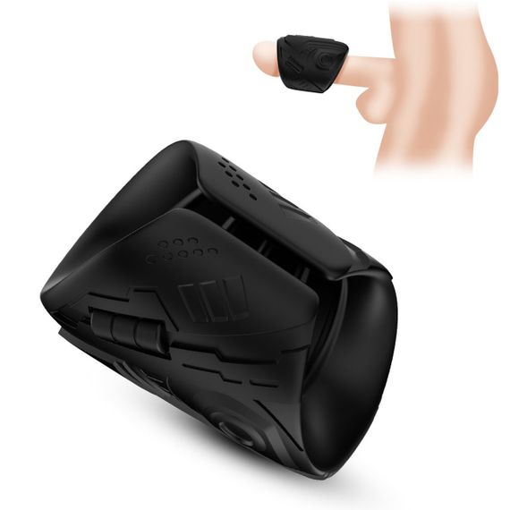 Насадка на пеніс Mechwarrior Black, 9 vibration functions sexstyle | Зображення 13