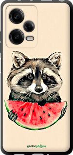 Чохол на Xiaomi Redmi Note 12 Pro 5G Єнотик з кавуном "4605b-2932-2448"