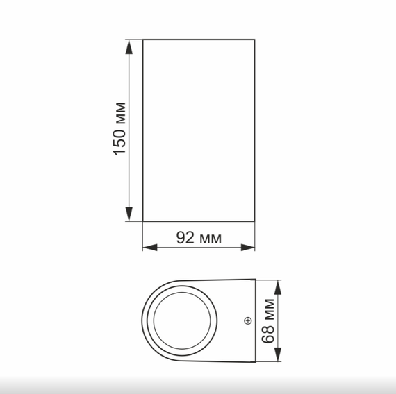 LED Світильник архітектурний VL-AR032-062B 6W 2700K 220-240V IP54 Videx | Зображення 2
