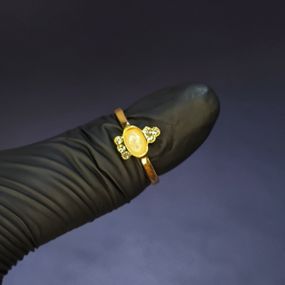 Кольцо #2 для фото ногтей (маникюра) цвет золото