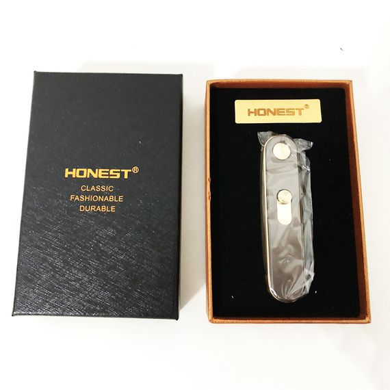 USB запальничка в подарунковій упаковці "Honest" 98984. Колір: чорний | Зображення 2