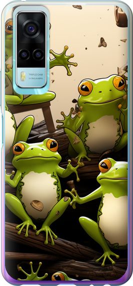 Чехол на Vivo Y53s Жабки "5656u-2438-17620"