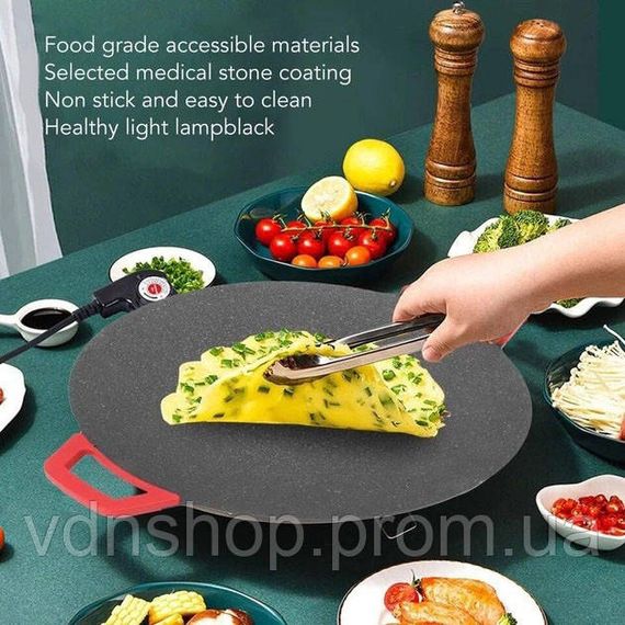 Електричний гриль для столу з притиском, Настільний гриль для приготування притискний ребристий AW-59 | Зображення 1