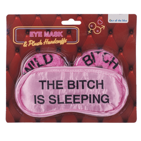 Плюшевые наручники и маска для глаз Wild Bitch Pink Sex Aura