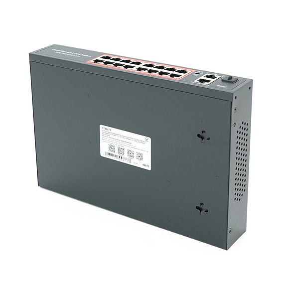 16-портовий керований PoE комутатор YOSO YO316G-240 з 16 портами POE 100Мбіт + 2 UP-Link 1000Мбіт + 1 SFP, 52V/240W. APP-Amitres | Зображення 1