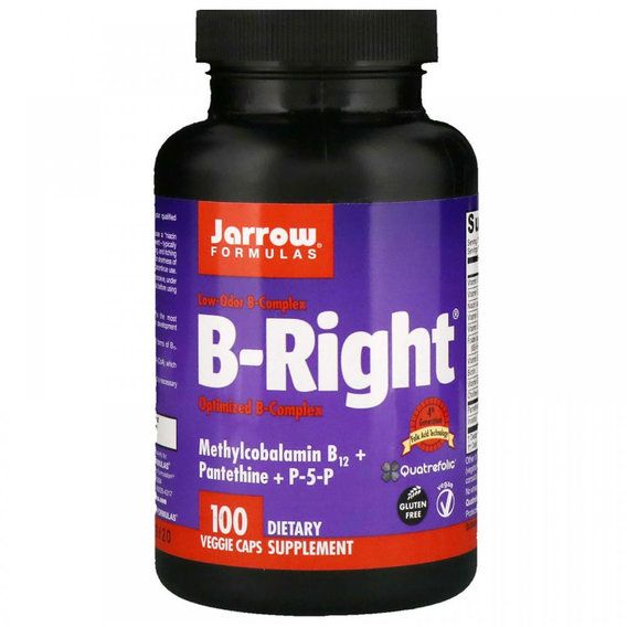 В комплекс Jarrow Formulas B-Right 100 Veg Caps