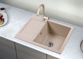 Каменная мойка Ventolux SILVIA (BROWN SAND) 620x500x200