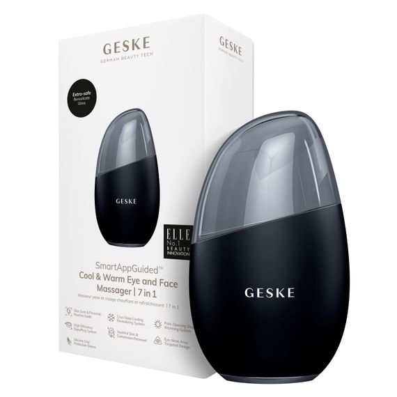 Массажер для лица GESKE Cool&Warm Eye and Face Massager 7в1 starlight, Черный