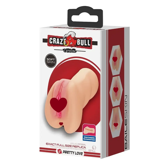 Мастурбатор із двома входами Crazy Bull - Caroline soft skin, BM-009237N Sex Aura