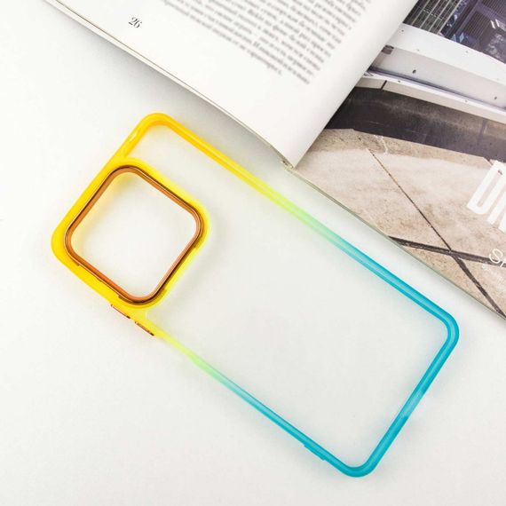 Чохол TPU+PC Fresh sip series для Xiaomi Redmi Note 13 4G Бірюзовий / Помаранчевий | Зображення 1