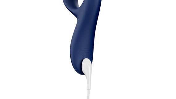 Смарт вібратор-кролик We-Vibe Nova Midnight Blue, ергономічний, регульований кут нахилу стовбура | Зображення 4