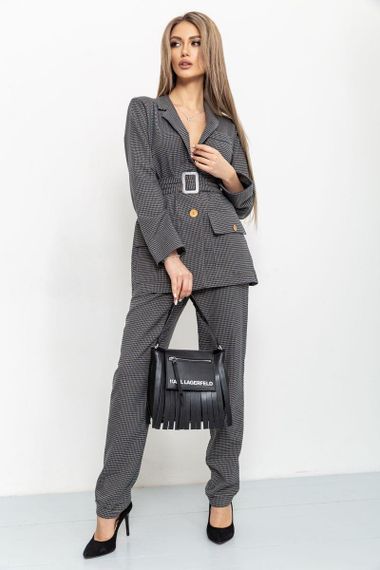 Костюм женский в клетку  цвет серо-синий 115R0455 | Зображення 1
