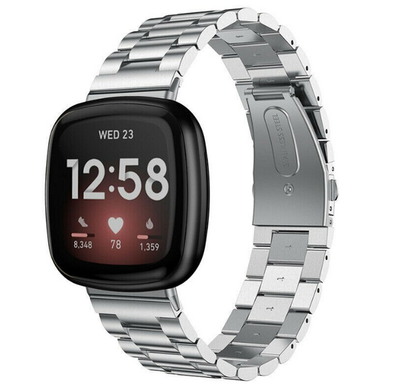 Металевий ремінець Primolux для годинника Fitbit Versa 3 / Fitbit Sense - Silver | Зображення 2