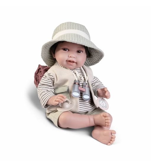 Испанская Виниловая Кукла Мальчик Реборн Antonio Juan Мягкий Пупс Путешественник со Спальным Мешком 42 см