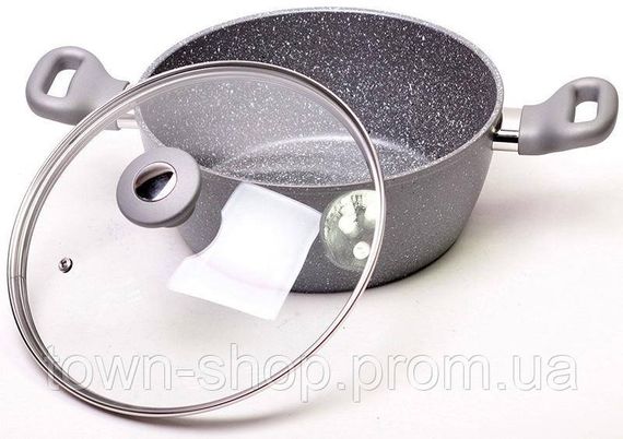 Кастрюля Kamille Grey Gotland 4л с гранитным антипригарным покрытием KM-4281GR | Зображення 1