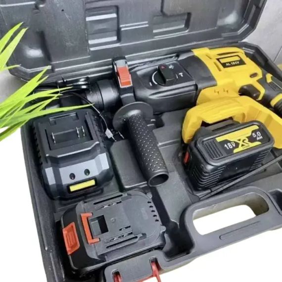 Акумуляторний безщітковий перфоратор із двома акумуляторами 18V 5Ah в кейсі ударний PD2A-18-M2 | Зображення 4