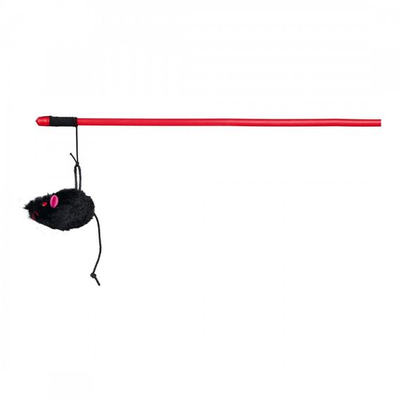 Іграшка Trixie для котів Мишка на вудочці з котячою м_ятою плюш/пластик 100 см | Зображення 2