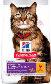 Сухий корм для котів Hill's Sensitive Stomach & Skin Chicken з куркою 1.5 кг 604072