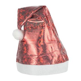 Шапка новогодняя "Санта-Клауса" 6241-3-1 блестящая