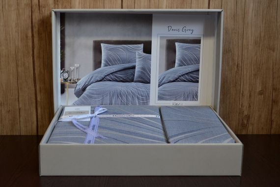 Постільна білизна First Choice Homesko Ranforce 160 х 220 см Donis Grey | Зображення 1