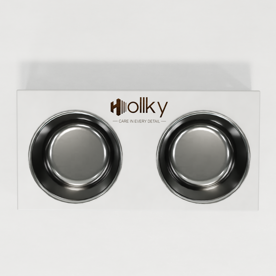 Миски на подставке для маленьких собак и котов Hollky Base S (2 × 0,45 л) BS-36187-BLWH | Зображення 2