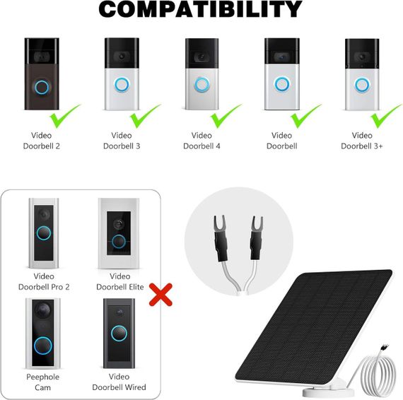 Сонячна панель потужністю 6 Вт, сумісна з відеодомофоном і іншою технікою | Зображення 1