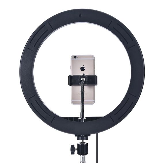 Кільцева RGB лампа 33 см, від USB, з тримачем для телефону, RING MJ33 / Світлодіодне селфі-кільце | Зображення 3
