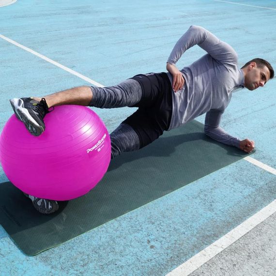 М'яч для фітнесу (фітбол) Power System PS-4011 Ø55 cm PRO Gymball Pink | Зображення 2