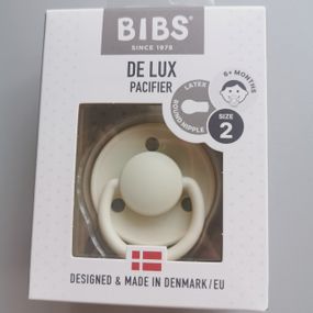Соска Bibs De Lux round 6-18 міс Latex Ivory