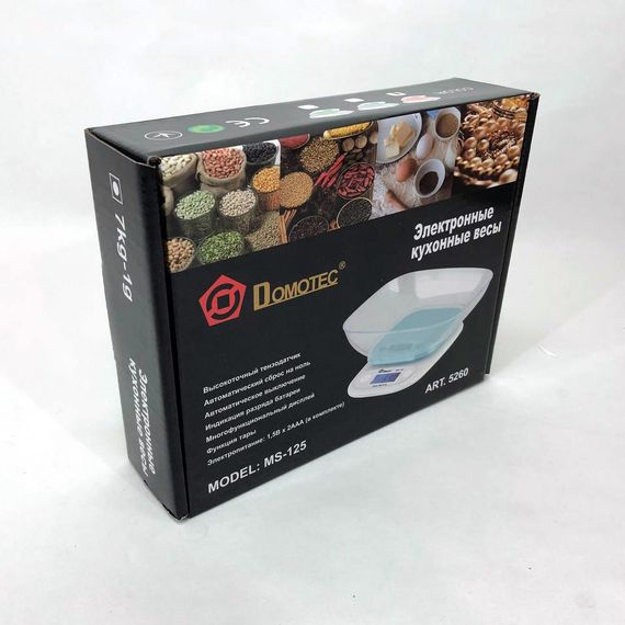 Весы кухонные DOMOTEC MS-125 Plastic, точные кухонные весы, весы для взвешивания продуктов. YD-316 Цвет: зеленый | Зображення 9