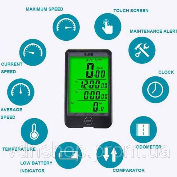 Хороший велокомпьютер SD-576C, Беспроводной велокомпьютер для велосипеда Безпроводной RG-72 | Зображення 3