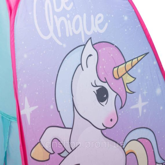 Намет дитячий 80×80×100 см ігровий намет для дівчаток вуличний з єдинорогом Рожевий HP-S-2ND | Зображення 6