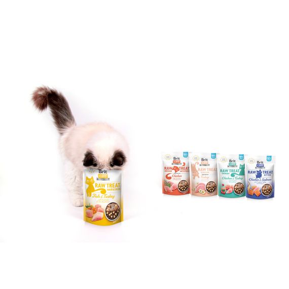 Ласощі Brit Raw Treat Freeze-dried Hair and Skin д/котів д/шерсті риба та індичка 40 г | Зображення 6
