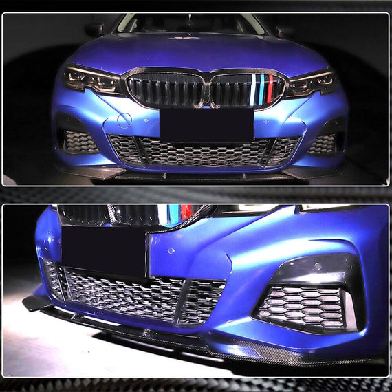Накладка на передній бампер Lip SC-Style (для M-Sport 2018-2022, Карбон) для BMW 3 серія G20/21 2018- рр | Зображення 4