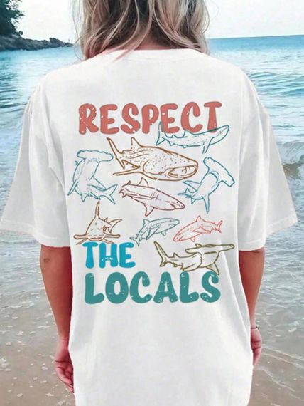 Футболка женская с принтом повседневная S Белая