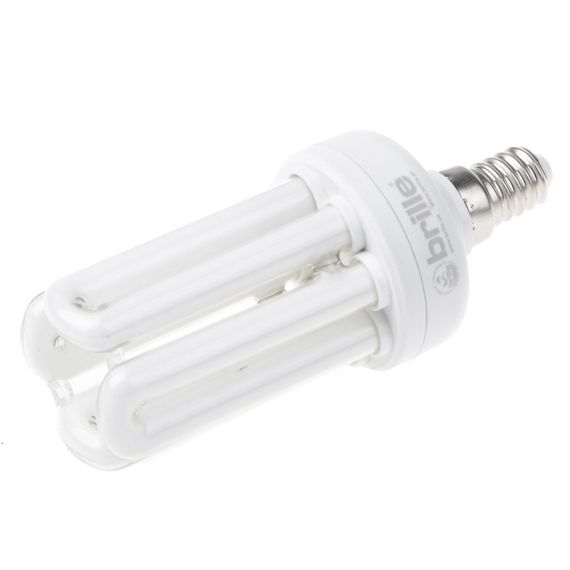 Лампа энергосберегающая E14 PL-4U 15W/827 9mm Brille 220V