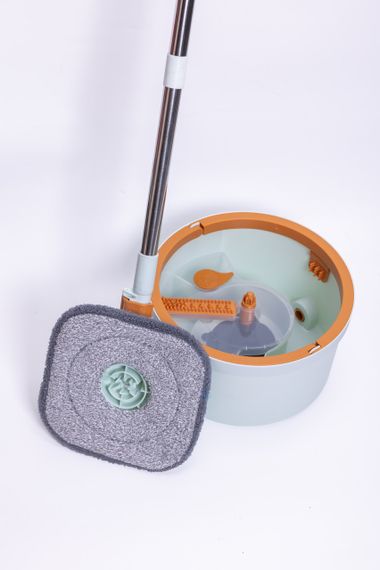Набор для уборки швабра с отжимом 119 (см) и ведром 7 (л) профессиональная швабра с ведром Голубой HP-35015-45 | Зображення 2