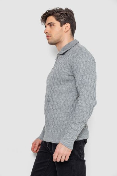 Светр чоловічий однотонний, колір сірий, 161R905 | Зображення 2