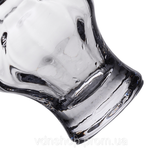 Стеклянная ваза для цветов прозрачная 20.5 см декоративная для дома и интерьера +  подарок Lugi | Зображення 6