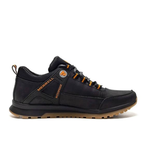 Демісезонні шкіряні кросівки Merrell чорні | Зображення 2