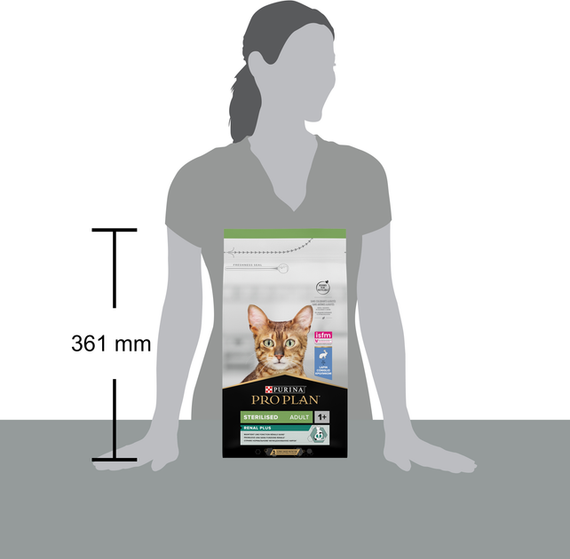 Сухий корм Purina PRO PLAN Sterilised Adult 1+ Renal Plus для дорослих стерилізованих котів, кролик 1.5кг | Зображення 3