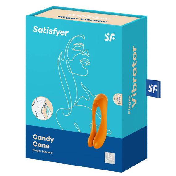 Вібратор на палець Satisfyer Candy Cane Помаранчевий — компактний для стимуляції ерогенних зон | Зображення 6