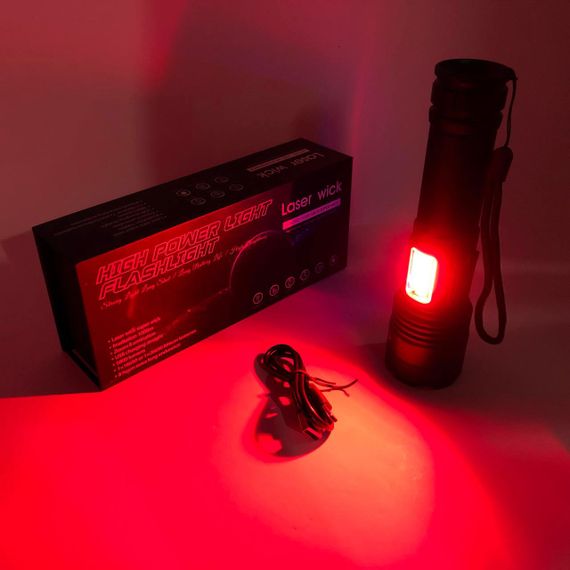 Ліхтарик PLD-P815 White Laser LED PM10-TG+COB, Ліхтарик тактичний акумуляторний ручний | Зображення 8