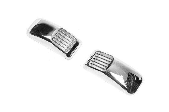 Решітка на повторювач `Прямокутник` (2 шт, ABS) для Jeep Grand Cherokee WK 2004-2010рр | Зображення 1